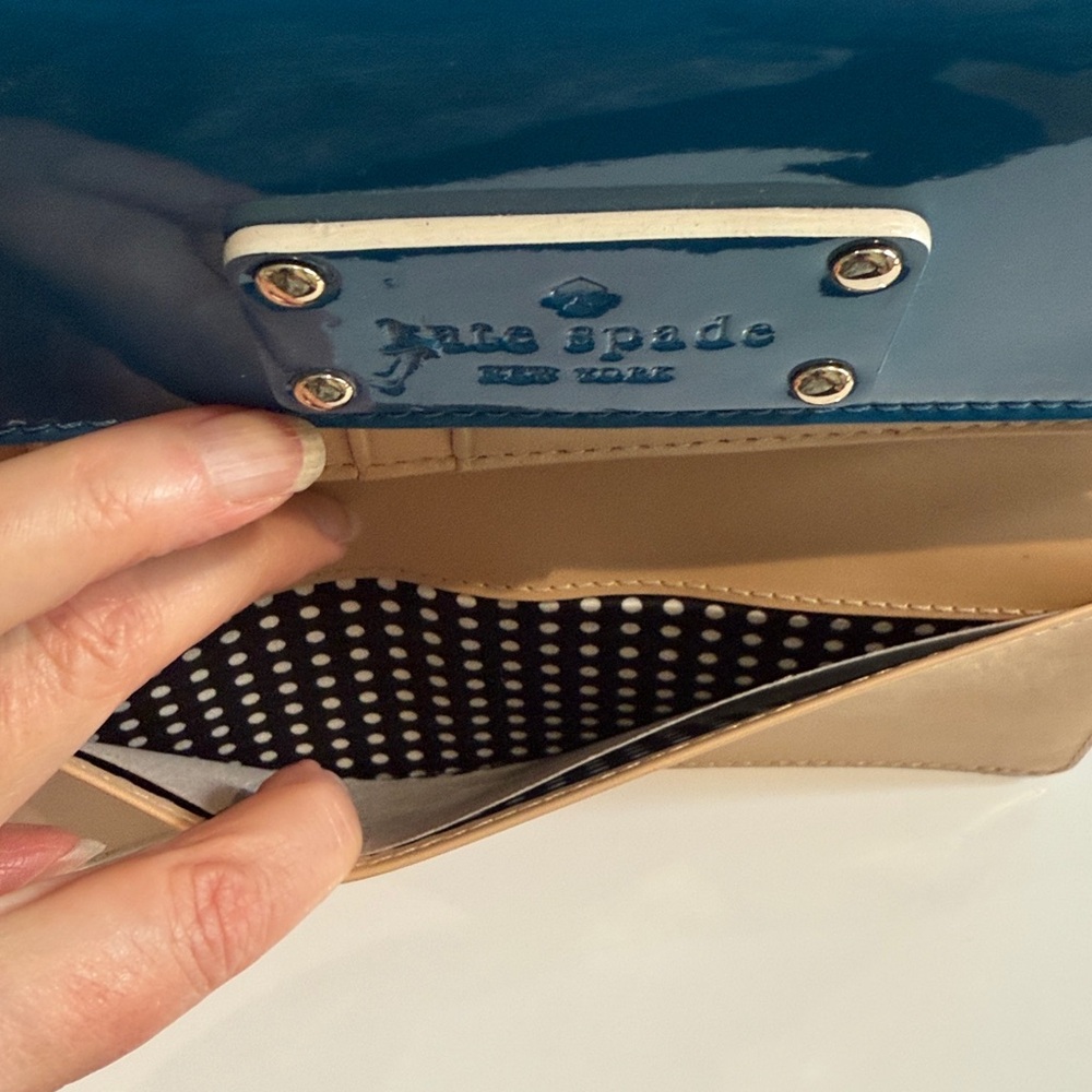 NWT Kate Spade Vibrant Peacock Blue Wallet - Picture 6 of 12